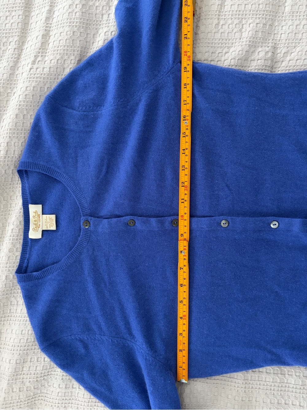 Peck & Peck Cornflower Blue Button-Front Cardigan XL Quiet Luxury - Picture 6 of 7